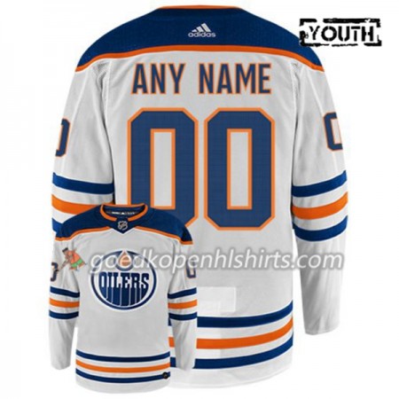 Edmonton Oilers Custom Adidas Wit Authentic Shirt - Kinderen